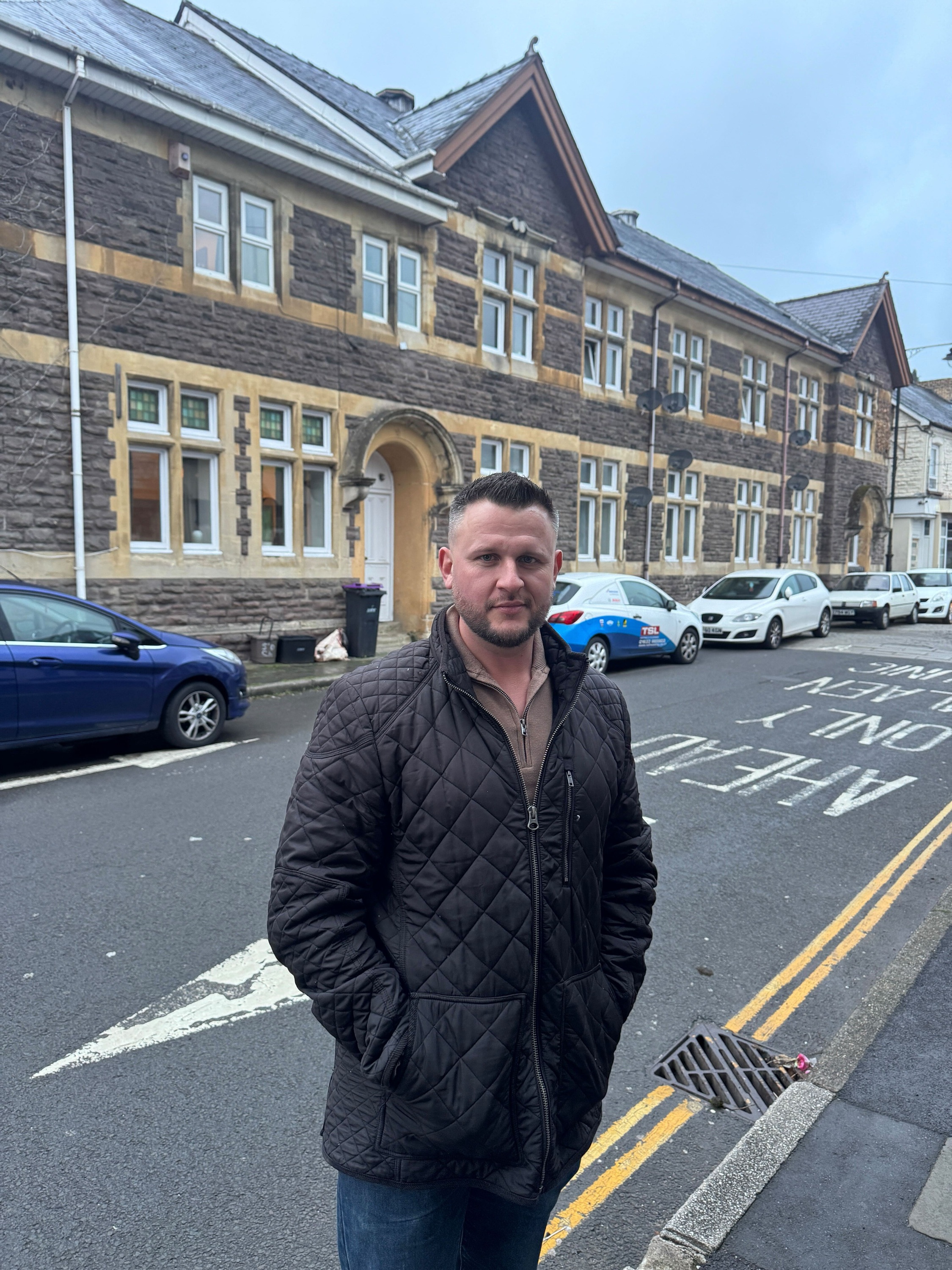 Ryan on site in South Wales